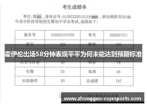 霍伊伦出场58分钟表现平平为何未能达到预期标准 霍伊伦出场58分钟表现平平为何未能达到预期标准